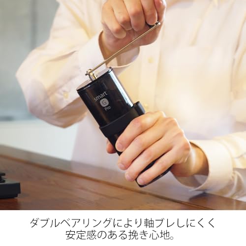 HARIO(ハリオ) コーヒーミル・スマートG PRO コーヒー豆24g 透明ブラック ステンレス刃 分解可能 コンパクト MSGS-2-B 中間 画像