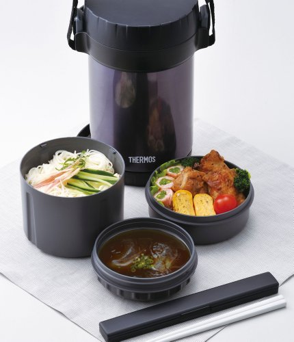サーモス ステンレスランチジャー 約1.6合 ミッドナイトブルー JBG-2000 MDB 中間 画像