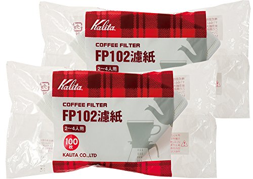 カリタ Kalita うまみを引き出す コーヒー ペーパー フィルター 台形 2~4人用 FP102濾紙 200枚(100×2) ホワイト #13127 おしゃれ キャンプ アウトドア 喫茶店 アンティーク 結婚 祝い プレゼント 誕生日 女性 男性 還暦 退職 記念日 ギフト 贈り物 還暦 敬老 1枚目 画像