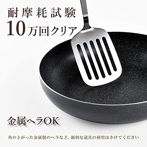 和平フレイズ フライパン 26cm ガス火専用 PFOAフリー ふっ素樹脂加工 4層コート ネオブル RA-9646 中間 画像