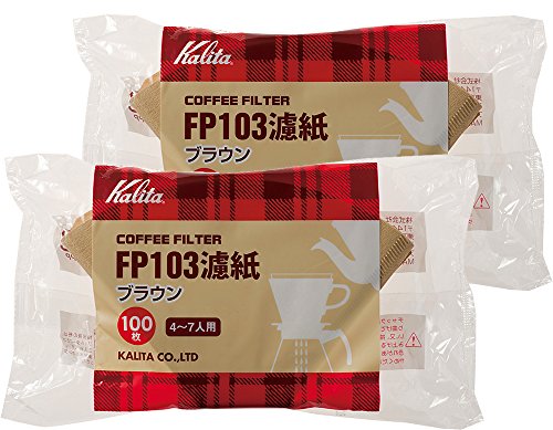 カリタ Kalita うまみを引き出す コーヒー ペーパー フィルター 台形 4~7人用 FP103濾紙 200枚(100×2) ブラウン #15087 おしゃれ キャンプ アウトドア 喫茶店 アンティーク 結婚 祝い プレゼント 誕生日 女性 男性 還暦 退職 記念日 ギフト 贈り物 還暦 敬老 1枚目 画像