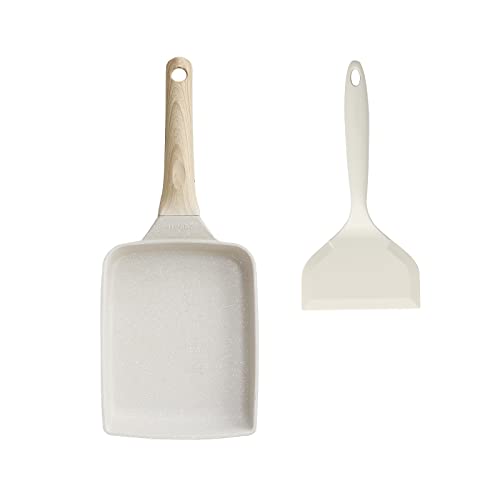 CAROTE カローテ 卵焼きフライパンセット2点 卵焼き器 14*18cm+ワイドターナー IH対応 PFOA PFOS フリー マーブルコート くっつかなく洗いやすい オール熱源 一年保証 1枚目 画像
