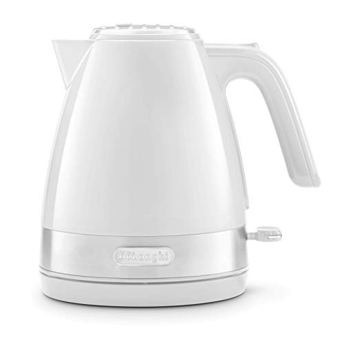 DeLonghi(デロンギ) De'Longhi電気ケトル アクティブ シリーズ KBLA1200J-W イタリアンデザイン 1.0L ワンプッシュオープン 異物混入防止フィルタ 見やすい水量計 電源コードホルダー [トゥルーホワイト] ファミリー登録で3年保証 1枚目 画像