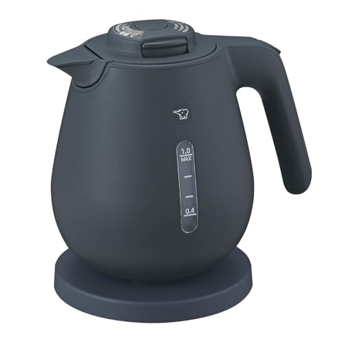 【Amazon.co.jp 限定】象印マホービン 電気ケトル 1.0L コンパクト 安全設計 転倒湯漏れ防止 ほこりブロック ソフトブラック CK-DC10AM-BM 1枚目 画像