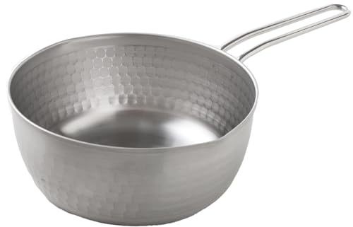 アーネスト 打ち出しで変形しにくい 雪平鍋 18cm 両側注ぎ口 片手鍋 ミルクパン ガス IH/食洗機対応 ステンレス製 燕三条製 日本製 A-77455 1枚目 画像