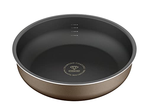 アイリスオーヤマ フライパン 28㎝ IH・ガス火対応 取っ手のとれる 深型 軽量 ディープラスシリーズ チェスナットブラウン PDCI-S28 1枚目 画像