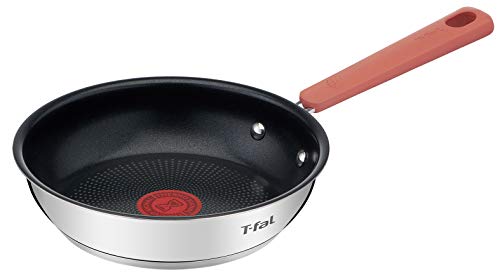 ティファール フライパン 20cm IH ガス火対応 PFOAなどの有害物質不使用 こびりつきにくさ長持ち 「オプティスペース IHステンレス フライパン」 ステンレス G72902 1枚目 画像