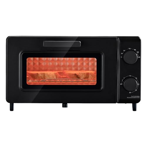 【Amazon.co.jp限定】アイリスオーヤマ オーブントースター 2枚焼き 温度調整無段階 1200w トレー付き タイマー30分 ハイパワー EOT-201AZ-B ブラック 1枚目 画像