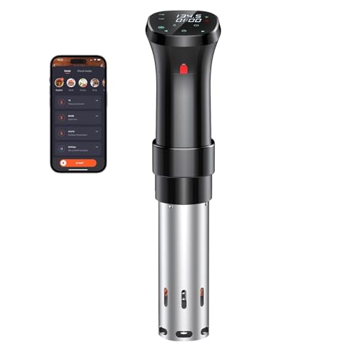 低温調理器 APP遠隔操作 1100Wハイパワー 低温調理器具 真空調理器 スロークッカー レシピ付き 低温調理 IPX7防水 タッチパネル クリップ式 低温調理機 低音調理器 タイマー 温度設定 五重安心保護 1枚目 画像