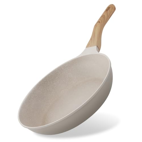 アイリスオーヤマ ナチュかる フライパン 28cm IH/ガス火対応 軽量 食材がくっつきにくいフッ素コーティング 内側は上品なマーブル模様 NTL-F28MO グレイッシュモカ 1枚目 画像