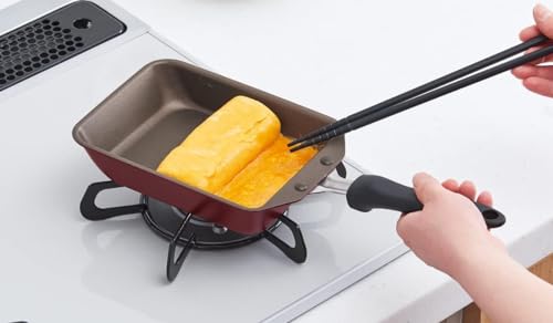 サーモス デュラブルシリーズ 玉子焼きフライパン 13cm レッド IH対応 KFH-013E R 中間 画像