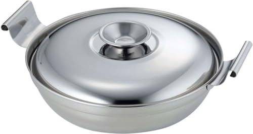 下村企販 小さい 卓上鍋 18cm 【日本製】 ガス火・IH対応 食洗機対応 1~2人用 割れない 軽量 サビにくい お手入れ簡単 蓋付き 両手鍋 うどん 一人暮らし ステンレス 燕三条 40444 1枚目 画像