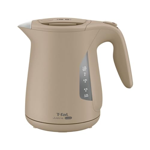 ティファール 電気ケトル 1.2L 大容量 転倒お湯もれロック 「ジャスティン ロック カフェオーレ」 省スチーム設計 ブラウン KO5902JPA 1枚目 画像