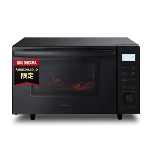 アイリスオーヤマ オーブンレンジ 18L フラットテーブル ヘルツフリー 全国対応 レンジ~600W オーブン~200℃ 自動メニュー11種 トースト 1年メーカー保証 AMO-F1811-B 【Amazon.co.jp限定】 1枚目 画像