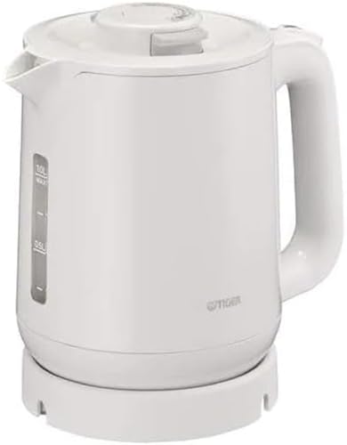 タイガー魔法瓶(TIGER) 電気ケトル 湯沸かし 0.8L 転倒お湯漏れ防止 カラ炊き防止 蒸気レス ホワイト PCJ-A082WA 1枚目 画像