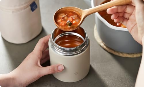 象印 スープジャー 400ml 大きめ茶碗サイズ 【おいしく保温・保冷】 お弁当 広口 ベージュ SW-KA40-CM 最後 画像