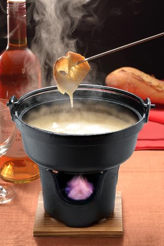 イシガキ いろり鍋 黒 16cm 木蓋付き コンロセット 鍋 ガス火 IH 対応 鉄鋳物 3983 最後 画像