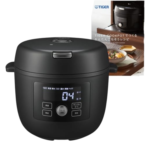 タイガー魔法瓶 電気圧力鍋 全2サイズ 4L 4~6人用 時短 1台10役 圧力 低温調理 無水調理 予約機能付き 発酵 炊飯可能 自動調理 レシピブック付 ブラック COK-N400 1枚目 画像