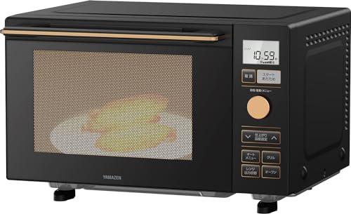 [山善] 電子レンジ オーブンレンジ 18L 一人暮らし 二人暮らし フラットテーブル トースト機能付き オーブン機能付き 自動メニュー18種類 簡単お手入れ グリル機能 ブラック YRP-F181TV(B) 1枚目 画像