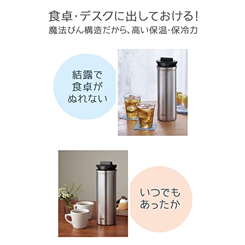 サーモス ステンレスポット お茶パック入れ付き 1L ステンレスブラック TTD-1000 SBK 中間 画像