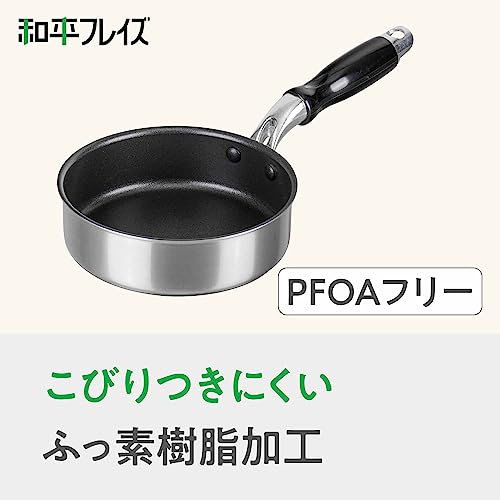 和平フレイズ お弁当 小さい フライパン 14cm IH対応 ガス PFOAフリー ふっ素樹脂加工 ジャストパンネオ RB-2307 中間 画像