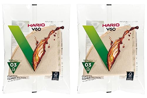 HARIO(ハリオ) V60用 ペーパーフィルター 03M 1~6杯用 200枚入り みさらし VCF-03-100M 1枚目 画像