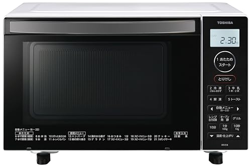 TOSHIBA(東芝) オーブンレンジ 18L ER-X18(W) ホワイト 250℃ 1段調理 フラットテーブル 電子レンジ microwave 温度センサー トースト機能付き 簡単お手入れ 小型 一人暮らし 新生活 新社会人 入学・入園 1枚目 画像