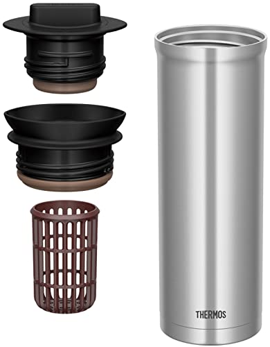 サーモス ステンレスポット お茶パック入れ付き 1L ステンレスブラック TTD-1000 SBK 最後 画像