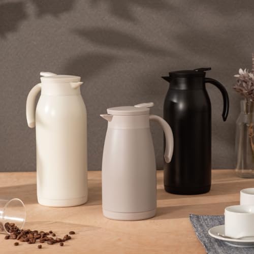 アトラス 保冷ポット 保温ポット 1.5L 軽量スリム 節電 省エネ 時短 エコ 卓上ポット ステンレスポット 魔法瓶 保温 保冷 真空断熱二重構造 洗いやすい ワンタッチレバー 広口 ブラック 白湯 ATP-1500BK 最後 画像