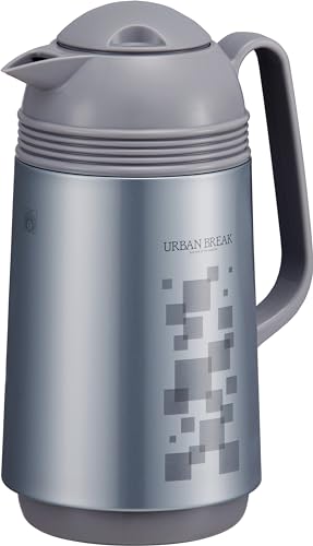 ピーコック魔法瓶工業(The-peacock) ピーコック 保温ポット 1.0L 保温 保冷 ガラス製 卓上ポット 魔法瓶 パッキン無し ハンディポット 保温力 電気不要 まほうびん ポット 日本製 アーバン GHD-100 ZA 1枚目 画像