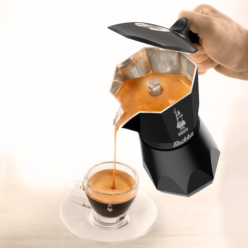 【日本限定色】BIALETTI(ビアレッティ) ブリッカ ブラック 2カップ 直火式 (コーヒーメーカー エスプレッソメーカー マキネッタ) 中間 画像