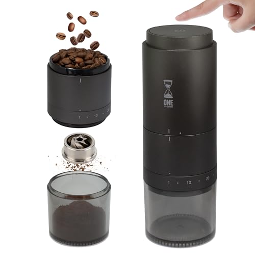 ONE SECOND 【ワンランク上の美味しさ】【エスプレッソ対応】 電動コーヒーミル 38段階 ステンレス刃 臼式 自動停止 タッチ操作 コードレス 水洗い可能 LINCS リンクス 1枚目 画像