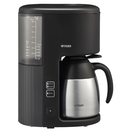 タイガー魔法瓶(TIGER) コーヒーメーカー 大容量8杯用 真空ステンレスサーバー アイスコース抽出可能 グレイッシュブラック ACE-N080KG 1枚目 画像
