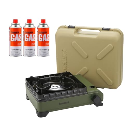 【セット商品】イワタニ Iwatani 岩谷 カセットコンロ カセットフー タフまる ケース付き CB-ODX-1-OL + カセットガス CB缶 3P セット 1枚目 画像