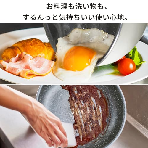 アイリスオーヤマ 玉子 卵 焼き IH&ガス火対応 ダイヤモンドコートパン 耐摩耗性試験50万回クリア エッグパン フライパン お手入れ簡単 アイボリー DCI-TE 中間 画像