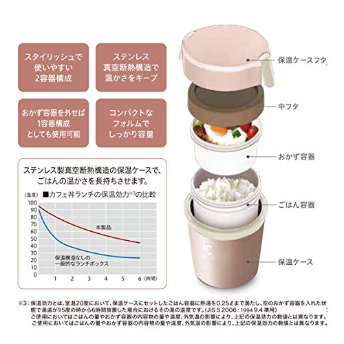 アスベル(Asvel) ランタスカフェ丼ランチ 保温ランチジャー500ml ピンク HLB-CD500 A3200 最後 画像