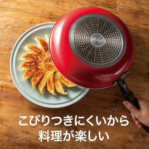 【新モデルは軽くなりました】 エバークック 卵焼き 13×18㎝ IH対応 ガス火対応 【500日保証】 こげつきにくいフライパン PFOA PFOS フリー レッド ドウシシャ 中間 画像