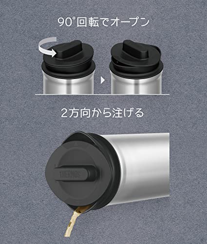 サーモス ステンレスポット お茶パック入れ付き 1L ステンレスブラック TTD-1000 SBK 中間 画像