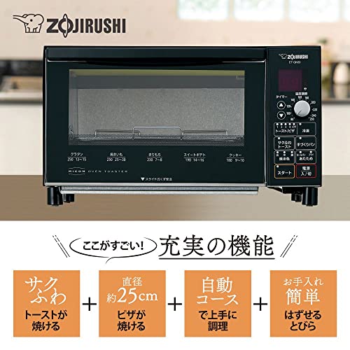 象印マホービン オーブントースター こんがり倶楽部 食パン4枚焼き サクふわトースト マイコン自動コース 温度調整 お手入れカンタン ブラック ET-GN30-BZ 最後 画像