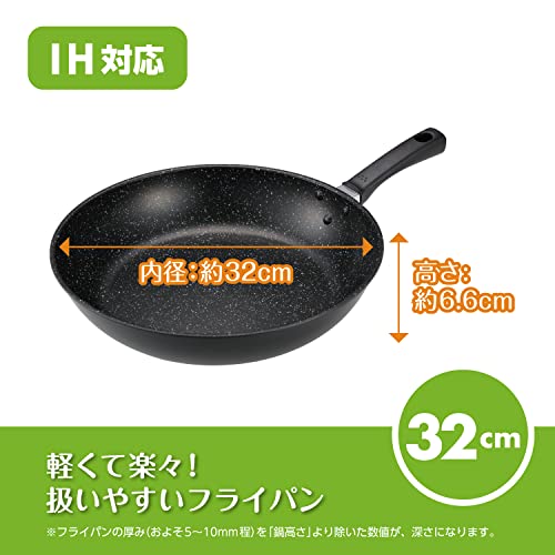 貝印 KAI 軽い 軽量 高熱効率 フライパン 32cm ガス火 IH対応 PFOA PFOS フリー KHS DW5632 最後 画像