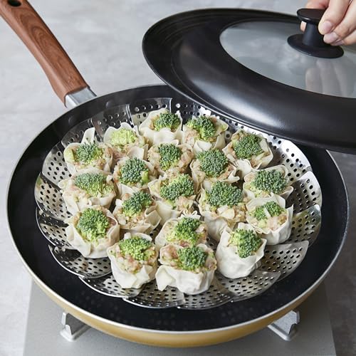 貝印 KAI ステンレス 大型 フリーサイズ 蒸し器 18～28cm用 食洗機対応 KAI KITCHEN 日本製 DH8070 中間 画像