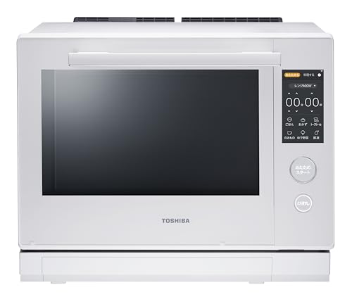 TOSHIBA(東芝) スチームオーブンレンジ 石窯ドーム ER-D7000A(W)グランホワイト 2段調理 手間なしお手入れ スマートフォン連携 フラットテーブル 簡単操作 電子レンジの外観・全体像 画像