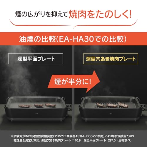 象印マホービン ホットプレート 3枚タイプ 穴あきプレート 深型平面プレート たこ焼きプレート チャコール EA-HA30-HZの特徴・詳細 画像