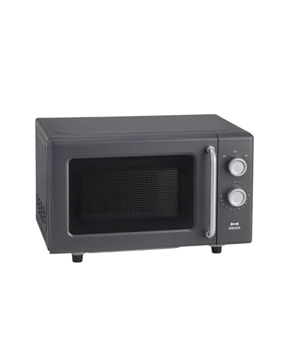 BRUNO ブルーノ 電子レンジ 一人暮らし 単機能 16L フラットテーブル 全国対応 ヘルツフリー カンタン操作 チャコール BOE150-CHの外観・全体像 画像