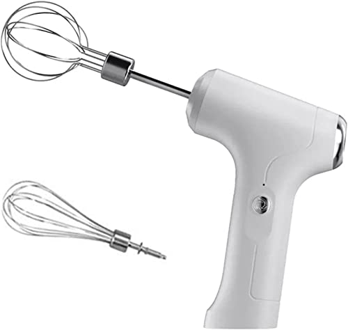 ハンドミキサ電動 泡立て器 卵ビータコードレ小型 ハイパワUSB充電2種類ミキシングヘッド 電気ハンドミキサ軽量 使いやす家庭料理 お菓子作キッチン用品の外観・全体像 画像