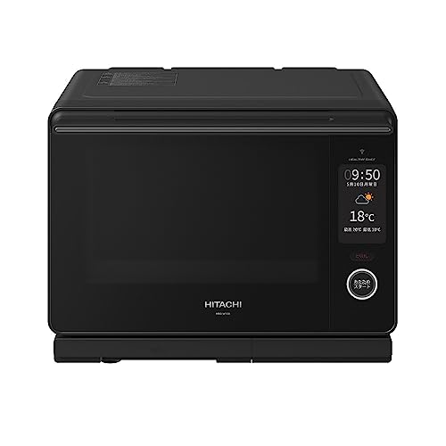 日立(HITACHI) オーブンレンジ ヘルシーシェフ 30L MRO-W10B K フロストブラック ボイラー熱風式過熱水蒸気 Wスキャン 300℃2段式ワイドオーブンの外観・全体像 画像