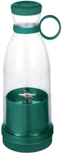 Nicffdi ジューサー 小型 ミキサ 1台多役 スムージーミキサー コーヒーミル 野菜&果物&離乳食用&氷 強力 高速回転 USB充電式 水洗い電動ミキサー 手軽 コンパクト 果物/野菜/離乳食/ミルクセーキ 氷も砕ける 操作簡単 (グリーン)の外観・全体像 画像