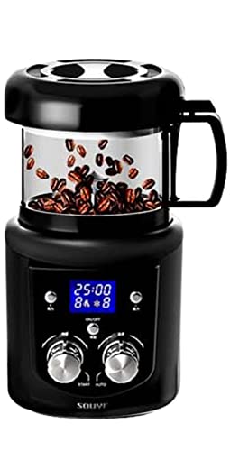 本格コーヒー 生豆焙煎機 コーヒーロースター ムラが出ない熱風式 自動冷却機能 浅煎りから深煎り可能 生豆ロースト珈琲生豆の焙煎具合が視覚で楽しめる 家庭で好みの焙煎度 いつでも炒りたて焙煎豆 (SY-121N)の外観・全体像 画像