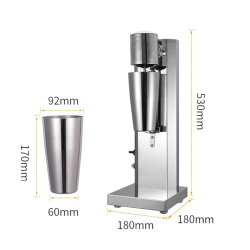 電動シェイク・メーカー 700ml/800ml 電動ミルクシェイクメーカー スムージーや冷製スープも作れる キッチン用品 シェイクを家庭で楽しめる ミルクティー/セーキ/フルーツティー/泡立て/スムージー 業務用/家庭用 (ダブルヘッド,四角頭)の詳細・まとめ 画像