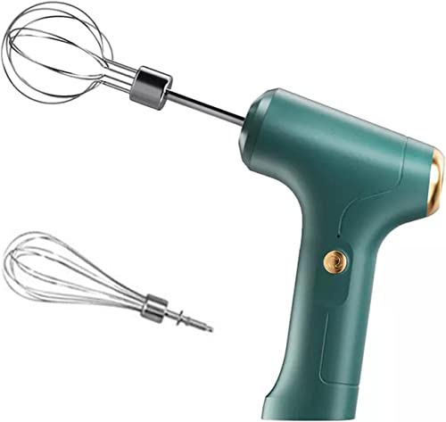 ハンドミキサ電動 泡立て器 卵ビータコードレ小型 ハイパワUSB充電2種類ミキシングヘッド 電気ハンドミキサ軽量 使いやす家庭料理 お菓子作キッチン用品の外観・全体像 画像